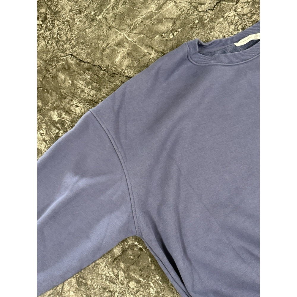 Altar'd State Do What Makes You Happy Fleece Lined Oversized Sweatshirt Purple L - Picture 6 of 11